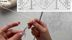 Шикарный ажурный узор спицами (+ схема) для свитеров, джемперов, кардиганов, кофточек, топов. [2fMjN