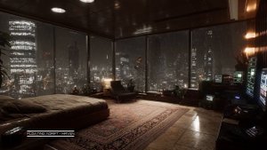 Haven： Pure Rainy Ambient Cyberpunk Music - 1 Hour of Rainy Ambience for Focus and Relaxation