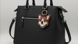 Брелок из натуральной кожи "Корги"