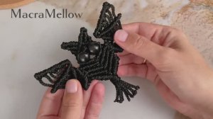 Летучая мышь мастер-класс макраме - декор на Хеллоуин своими руками 🦇