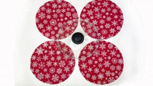 Обвела крышку от кастрюли на ткани, чтобы в и сшить эффектный аксессуар на праздничный стол