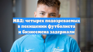 МВД: четырех подозреваемых в похищении футболиста и бизнесмена задержали