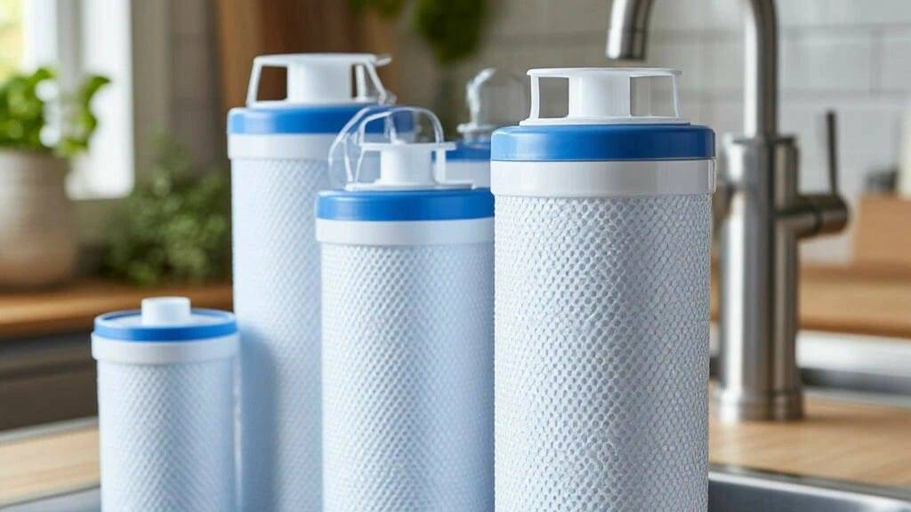 Подключаем фильтр для воды под раковину.