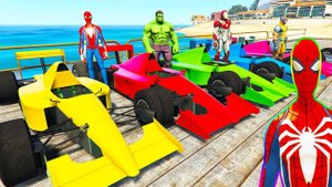 СУПЕР ГОНКИ ФОРМУЛЫ-1 ЧЕЛОВЕК-ПАУК БРОСАЕТ ВЫЗОВ САМЫМ БЫСТРЫМ ГОНОЧНЫМ АВТОМОБИЛЯМ НА РЕЧНОЙ РАМПЕ