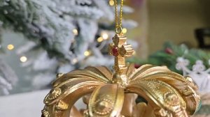 Ёлочная игрушка КОРОНА НОВОГОДНЕГО КОРОЛЯ, полистоун, 8 см, 685673-01