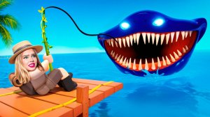 ПОЙМАЛА СТРАШНОГО МОНСТРА на ОЗЕРЕ как в 99 ночей в РОБЛОКС