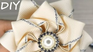 Мастер-класс цветка из лент из репсовых лент шириной 2,5 см