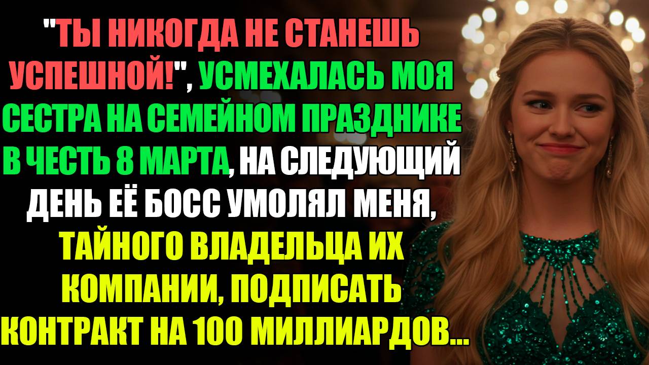 ТЫ НИКОГДА НЕ СТАНЕШЬ УСПЕШНОЙ!, УСМЕХАЛАСЬ МОЯ СЕСТРА НА СЕМЕЙНОМ ПРАЗДНИКЕ... смотреть онлайн