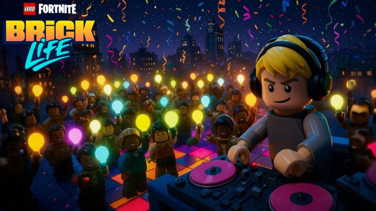 Работа в клубе Диджеем в  LEGO Fortnite Brick Life