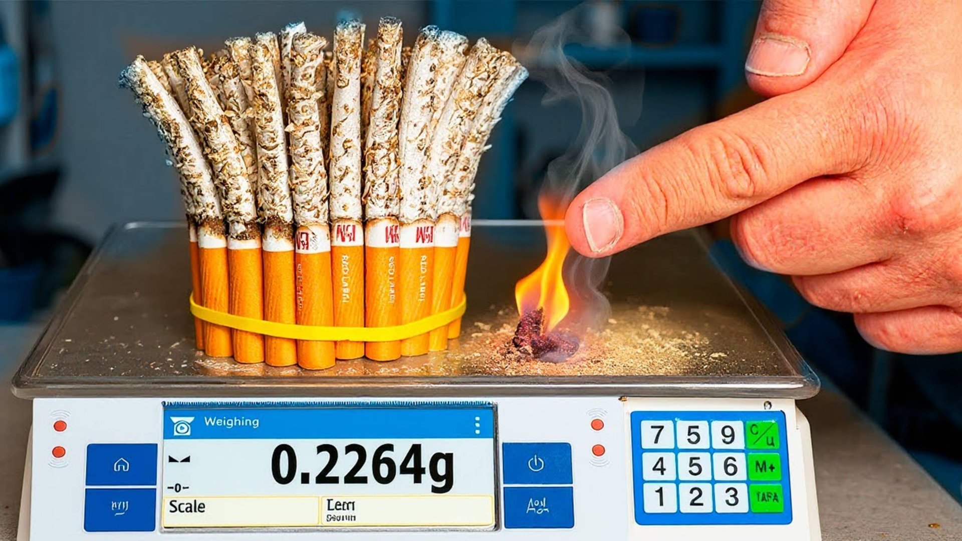 СКОЛЬКО ГРАММ ПОТЕРЯЕТ СГОРЕВШАЯ СИГАРЕТА смотреть онлайн