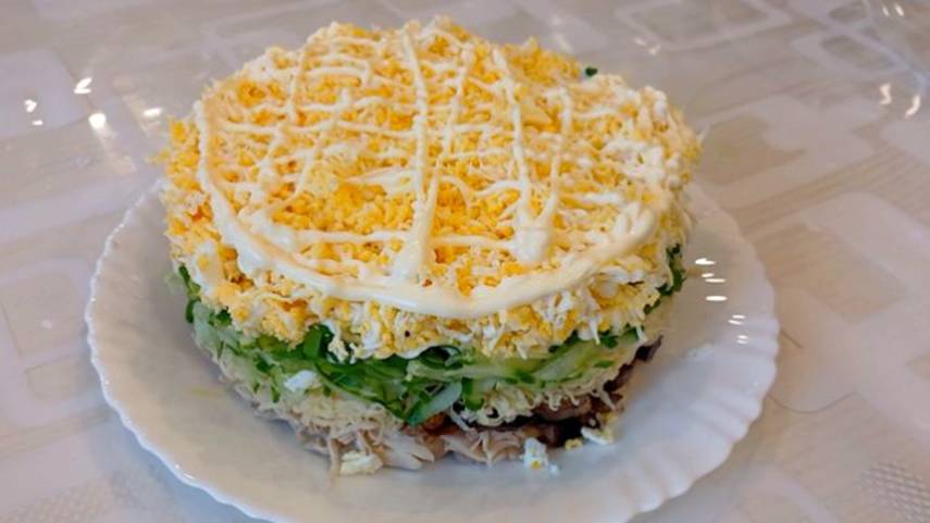 Нежный САЛАТ с Мясом и Грибами