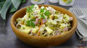 С хрустом и без хлопот. САЛАТ С КВАШЕНОЙ КАПУСТОЙ И ЯБЛОКОМ