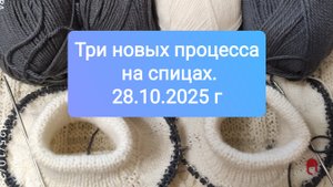 Три новых процесса на спицах. Теплые свитера начала вязать. 28.10.2025 г.