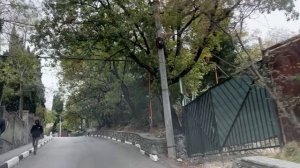 Ялта. От Коммунаров, вверх по Сеченова на Достоевского ул. 18.10.2025. Крым. Crimea. Yalta.