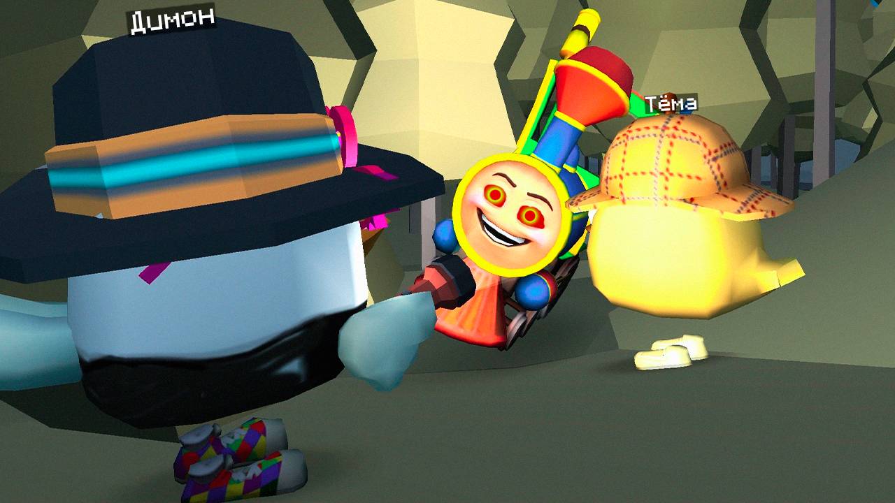 Мы 24 часа Следили за Этим Жутким ПАРОВОЗИКОМ в Чикен Ган! смотреть онлайн