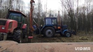 МТЗ 2022 замена колеса в тяжёлых условиях