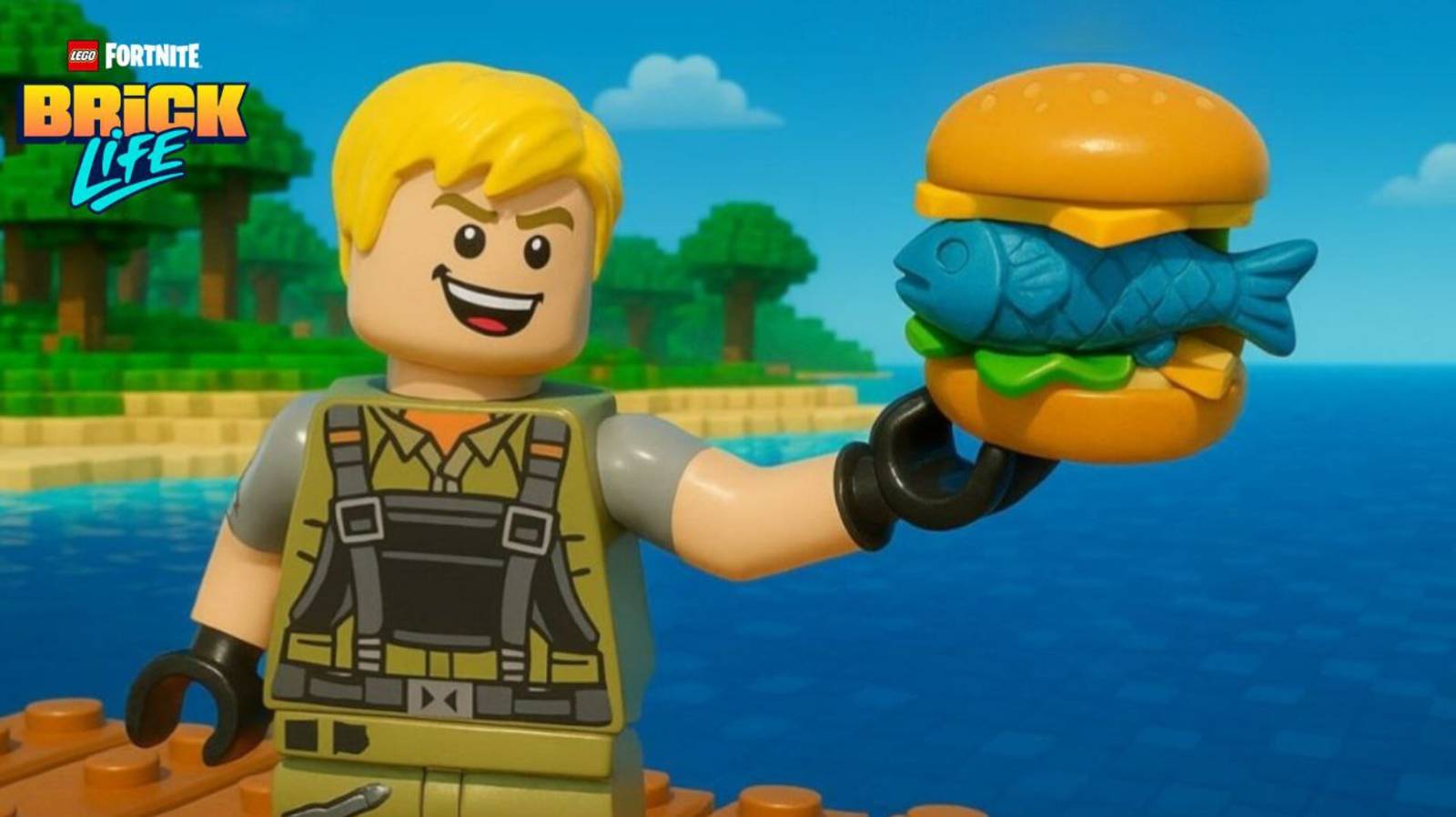 Как приготовить рыбный сэндвич в  LEGO Fortnite Brick Life