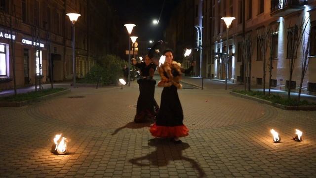 ЦЫГАНСКОЕ ОГНЕННОЕ ШОУ "КАРМЕЛИТА". Танцевальный коллектив "Экспромт" и  ФАЕР-ШОУ Мари Романенковой