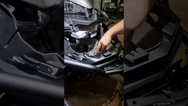 Подготовка нового снегохода Lynx Ranger 69 pro 900ACE, установка переднего бампера Rival ! смотреть онлайн