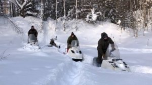 Испытания бурана с двс от ваз 2109 в глубоком снегу.