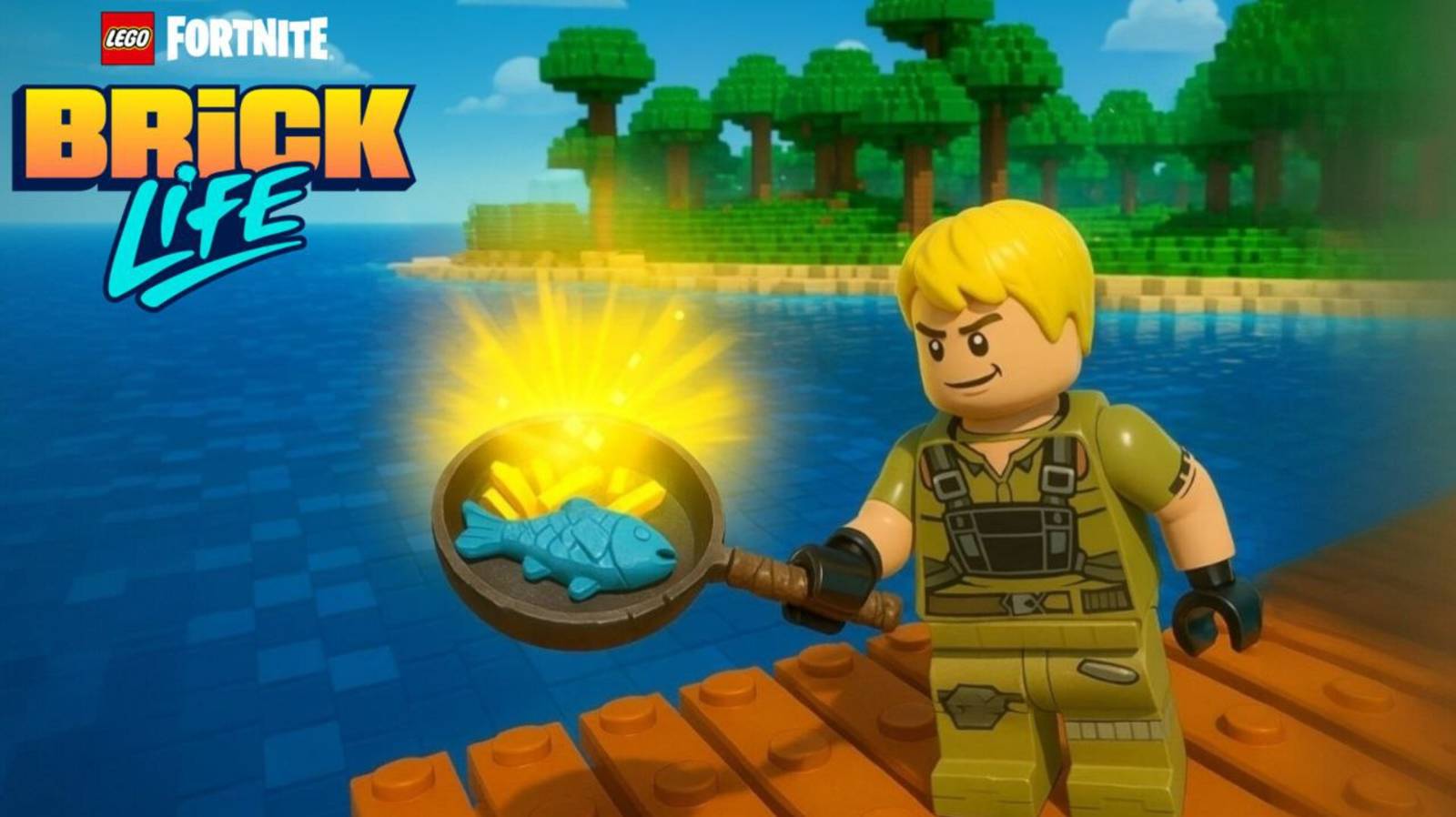 Как сделать Рыбу с картофелем фри в  LEGO Fortnite Brick Life