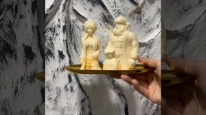 Дед Мороз и Снегурочка- авторские свечи ручной работы