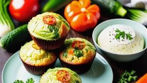 Готовлю отличные овощные маффины.