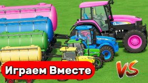 МУЛЬТИКИ ПРО РАЗНОЦВЕТНЫЕ ТРАКТОРЫ НА ФЕРМЕ ДЛЯ ДЕТЕЙ 🚜🚜🚜 МАЛЕНЬКИЕ МАШИНКИ ПРОТИВ БОЛЬШИХ