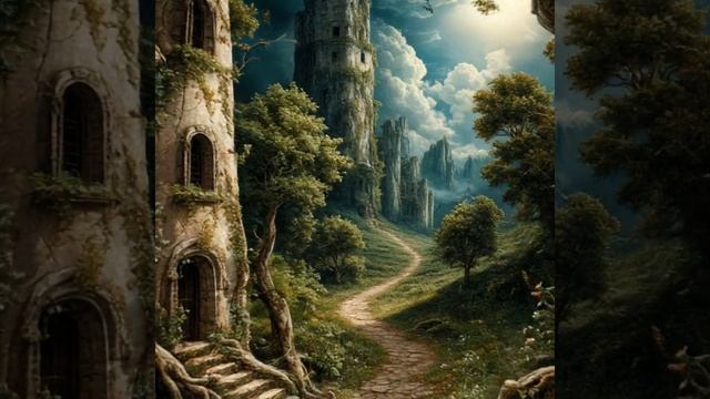 Футаж. Старинный замок, фэнтези