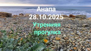 Анапа 28.10.2025 утренняя прогулка