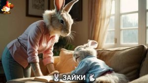 Зая и Зайчата 🐰🐇🐇 Веселые истории из жизни семейства зайчиков (129)