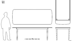 Стол А. Чертёж. Table A. Drawings.