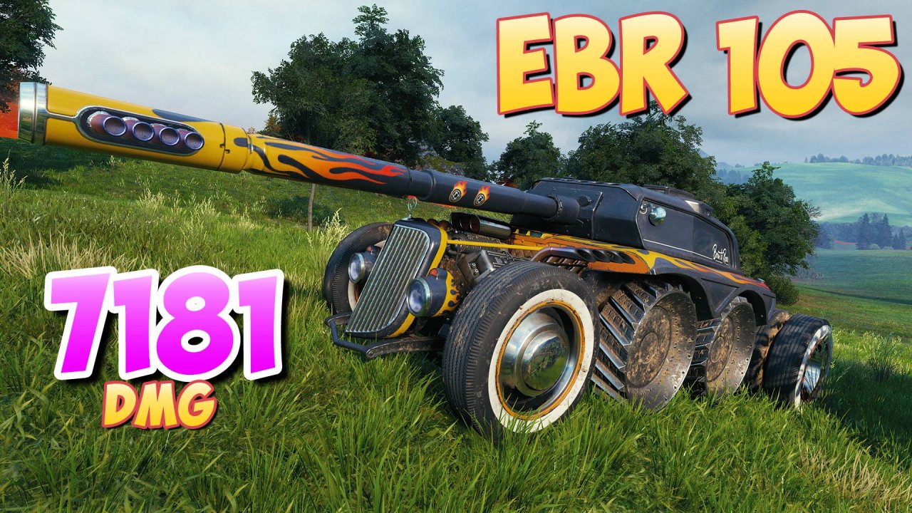 EBR 105 - 9 Фрагов 7.1K Урона • 1 против 6! • Мир Танков