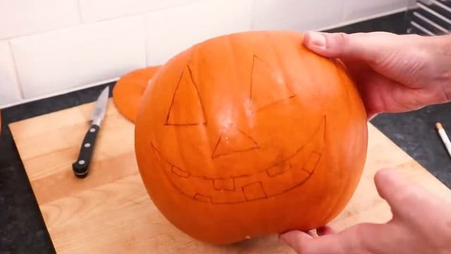 English video. Halloween. How to carve a pumpkin by Warren Nash