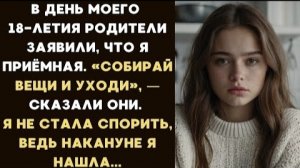 ИСТОРИЯ ИЗ ЖИЗНИ/В день моего 18-летия родители сообщили мне, что я приёмная.