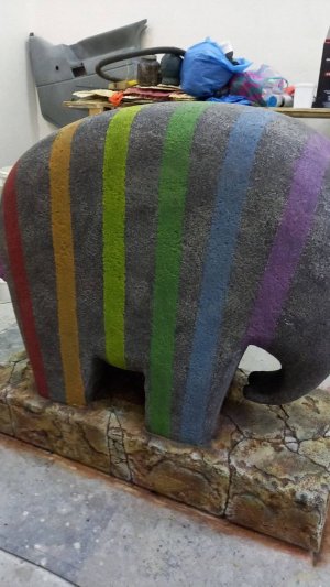 скульптура слона из  арт бетона мастер класс .Жуков Михаил.