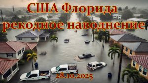 США Флорида рекордное наводнение чрезвычайное положение