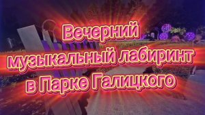 Вечерний музыкальный лабиринт в Парке Галицкого