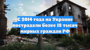 С 2014 года на Украине пострадали более 18 тысяч мирных граждан РФ