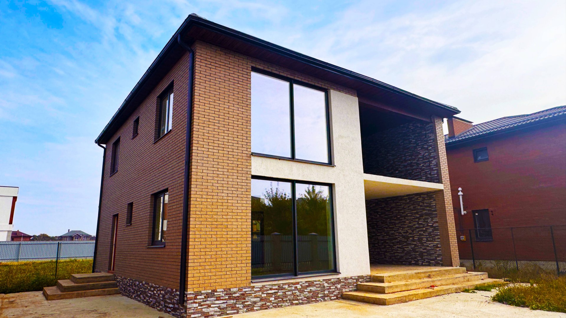 Современный двухэтажный дом с террасой! смотреть онлайн