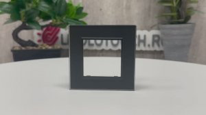 Рамка для розетки Livolo 1 пост, цвет черный матовый, стекло, BB-C7-SR-12 MT