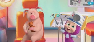 Маша и Медведь Мультфильм Игра Зубной врач