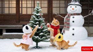 Котики - первый снег