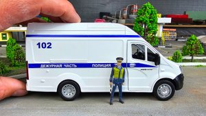 Полицейская машинка ГАЗЕЛЬ NEXT. Новый звук сирены. Про машинки