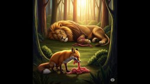 Лев и лис . Азербайджанская народная сказка