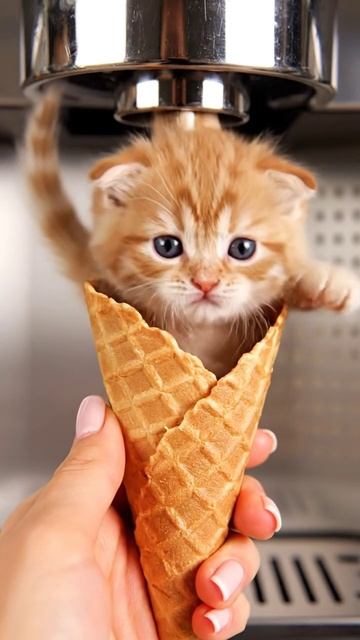 Пример видео в Veo 3.1 - Рожек с котенком