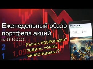 Мой портфель акций на 905 000 руб. Обзор. Рынок падает. Конец инвестициям?