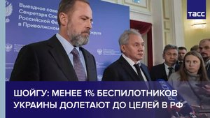 Шойгу: менее 1% беспилотников Украины долетают до целей в РФ