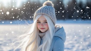 The first snowflakes are spinning