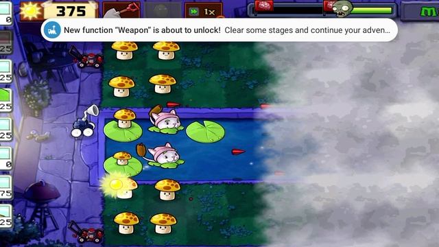 Прохожу PVZ 1 level 4-7 + достижение "Туманная зона"